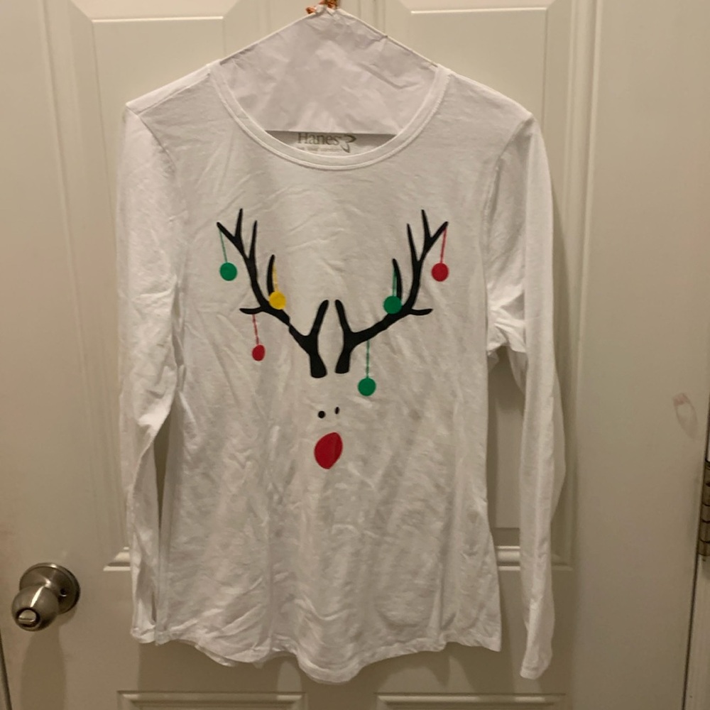 Hanes Christmas shirt Sz M